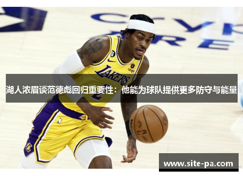 湖人浓眉谈范德彪回归重要性：他能为球队提供更多防守与能量