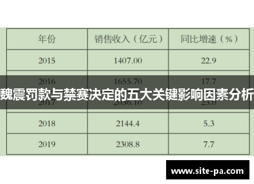 魏震罚款与禁赛决定的五大关键影响因素分析